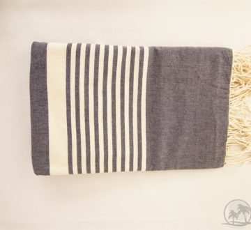 Fouta Badetuch dunkelgrau